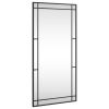 Wall Mirror Black 19.7"x39.4" Rectangle Iron - Black