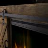 Bridgevine Home Farmhouse 66 inch Electric Fireplace TV Stand for TVs up to 80 inches, Minimal Assembly, Barnwood Finish - as Pic
