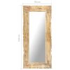 Mirror 43.3"x19.7" Solid Mango Wood - Brown