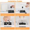 Fully Dimmable Table Lamp for Bedroom Living Room Bedside Lamp for Nightstand Dual USB Ports 2 Power Outlets LED Bulb Included - Beige