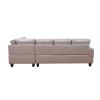 Latte Faux Leather Living Room Sofa Set B - Latte