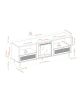 Coastal Rattan-Door TV Stand for TVs up to 10015' ‚Äì Coastal Oak - as Pic