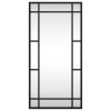Wall Mirror Black 11.8"x23.6" Rectangle Iron - Black