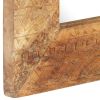 Hand-Carved Mirror 43.3"x19.7"x4.3" Solid Mango Wood - Brown
