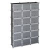 12-Tier Portable 72 Pair Shoe Rack Organizer 36 Grids Tower Shelf Storage Cabinet Stand Expandable for Heels, Boots, Slippers, Black - as picture