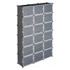 12-Tier Portable 72 Pair Shoe Rack Organizer 36 Grids Tower Shelf Storage Cabinet Stand Expandable for Heels, Boots, Slippers, Black - as picture