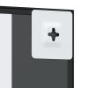Wall Mirror Black 11.8"x23.6" Rectangle Iron - Black