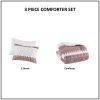 3 Piece Cotton Comforter Set with Chenille Tufting - as Pic