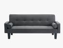 MEGA fabric sofa, medieval love seat sofa furniture, with pillows, living room button tufted sofa, pull point design - as Pic