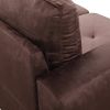 Brown Microfiber 3-Piece Living Room Sofa Set B - Brown