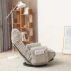 Adjustable head and waist, game chair, lounge chair in the living room, 360 degree rotatable sofa chair,Rotatable seat Leisure Chair deck chair - as P
